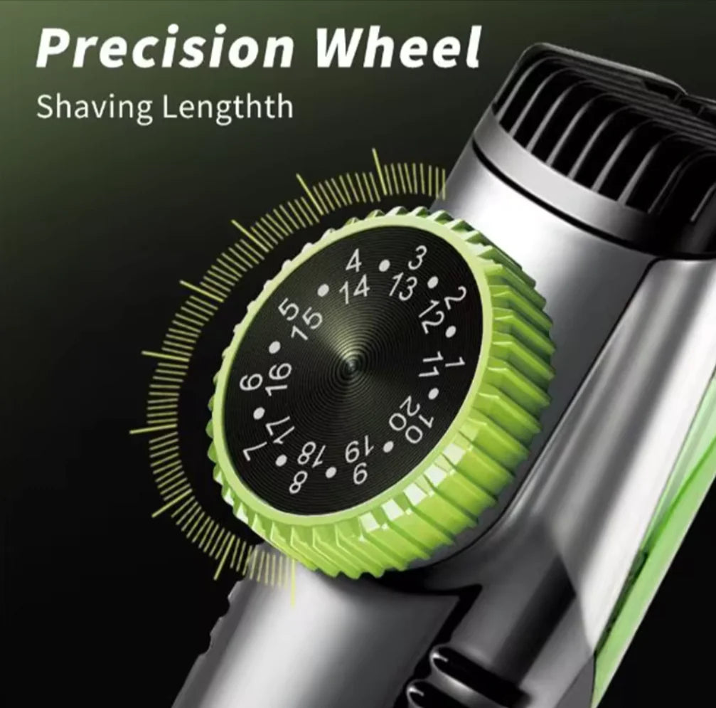 Washable Electric Vacuum Beard Trimmer: Mess-Free Wet &amp; Dry Grooming with Auto-Suction! Rieworkes