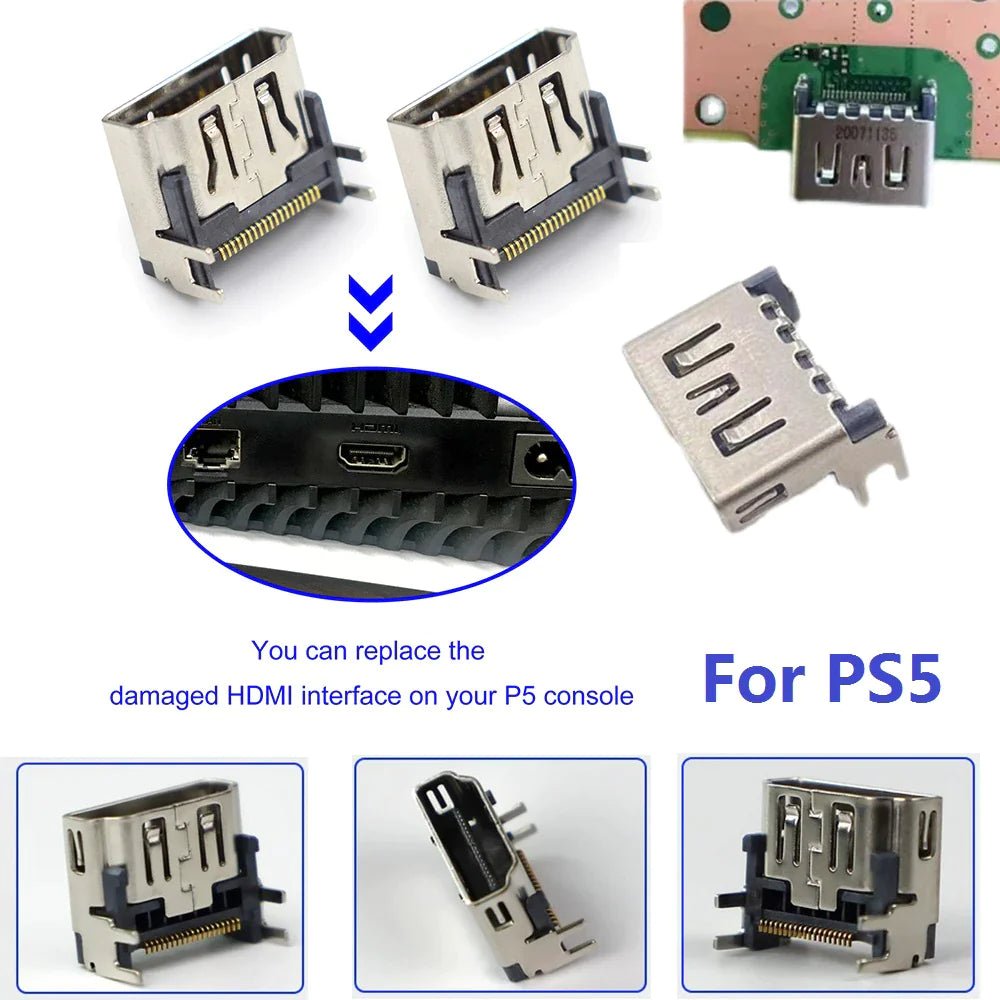 5 Pack OEM HDMI Port Connector Socket Replacement For Sony PlayStation 5 PS5 USA - Rieworkes