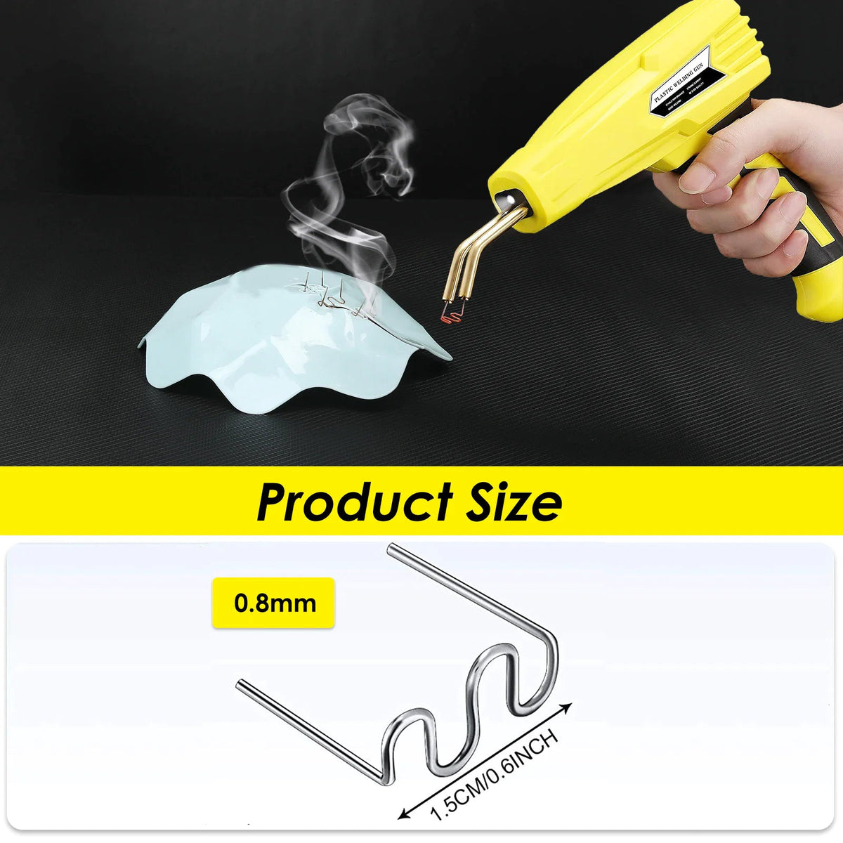 500PCS Hot Stapler Staples Repair Kit For Plastic Welder Gun Car Bumper Fender - Rieworkes