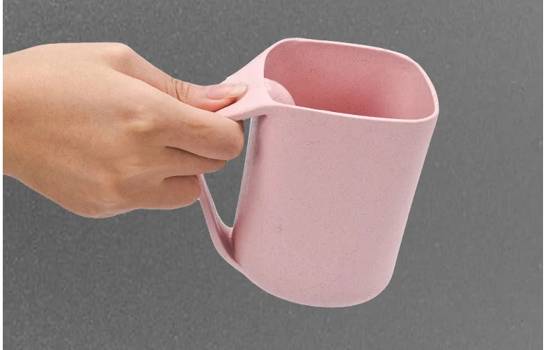 Wheat Square Mouth Oblique Toothbrush Cup