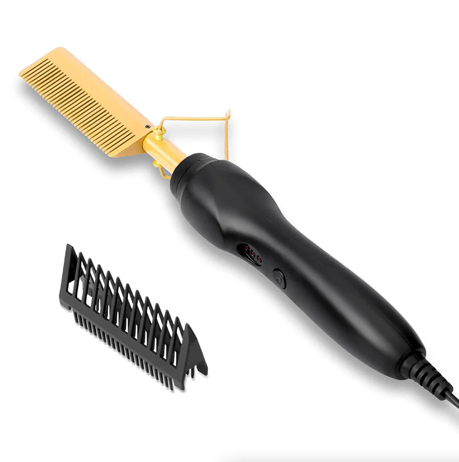 Hair Straightener Comb Pro Electric Beard Straightening Comb Heat Hot Comb Press Rieworkes