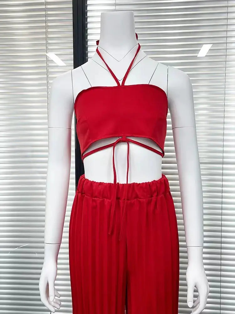 2023 Spring Women&#39;s Fashion Solid Color Top &amp; Skirt Set