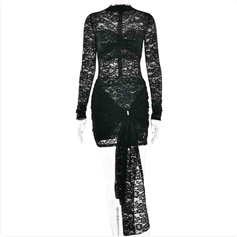 Elegant Slim Fit Lace Dress