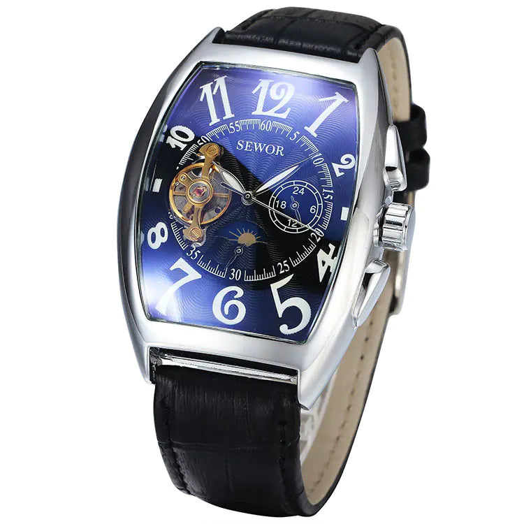 Men's Tourbillon Automatic Mechanical Watch with Skeleton Design Mimarta