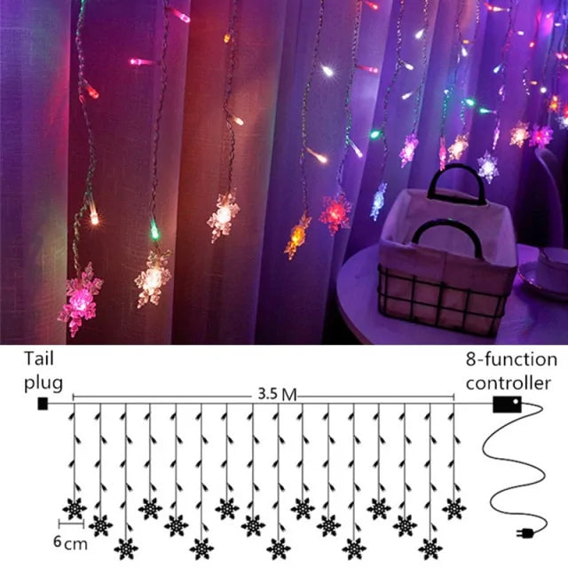 Curtain String Light Ball Santa Claus Rieworkes