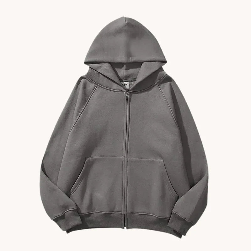 Plain Zip-Up Hoodie Rieworkes