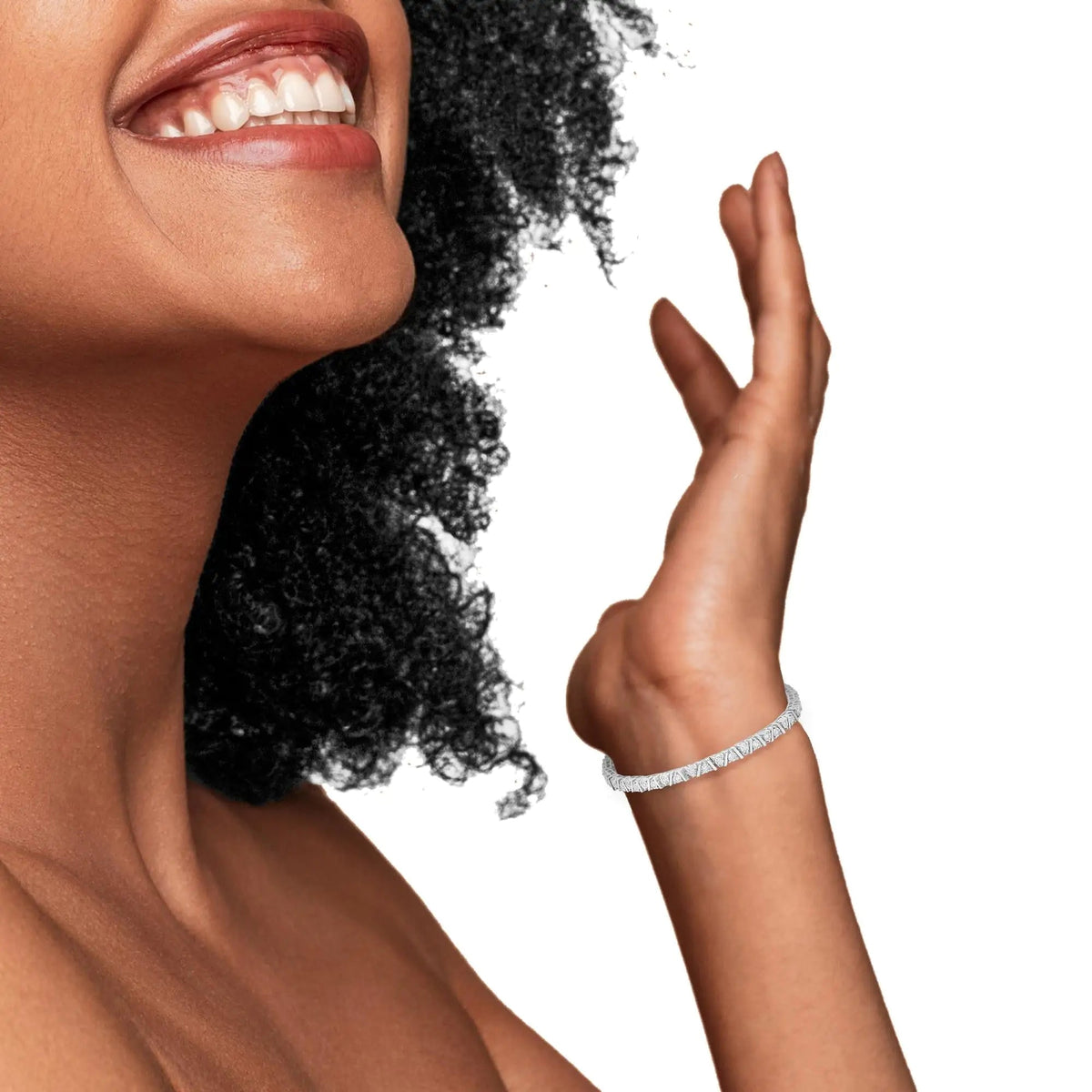 .925 Sterling Silver 1/4 Cttw Miracle - Set Diamond Modern Tennis Bracelet (I - J Color, I3 Clarity) - Size 7.25&quot; - Rieworkes