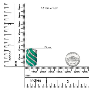 .925 Sterling Silver Turquoise Enamel and 1/2 Cttw Diamond Block 18" Pendant Necklace (F - G Color, VS1 - VS2 Clarity) - Rieworkes