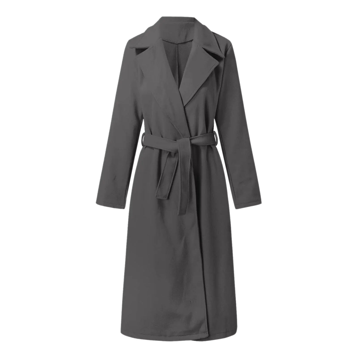 2023 Fall Winter Women&#39;s Long Solid Color Coat