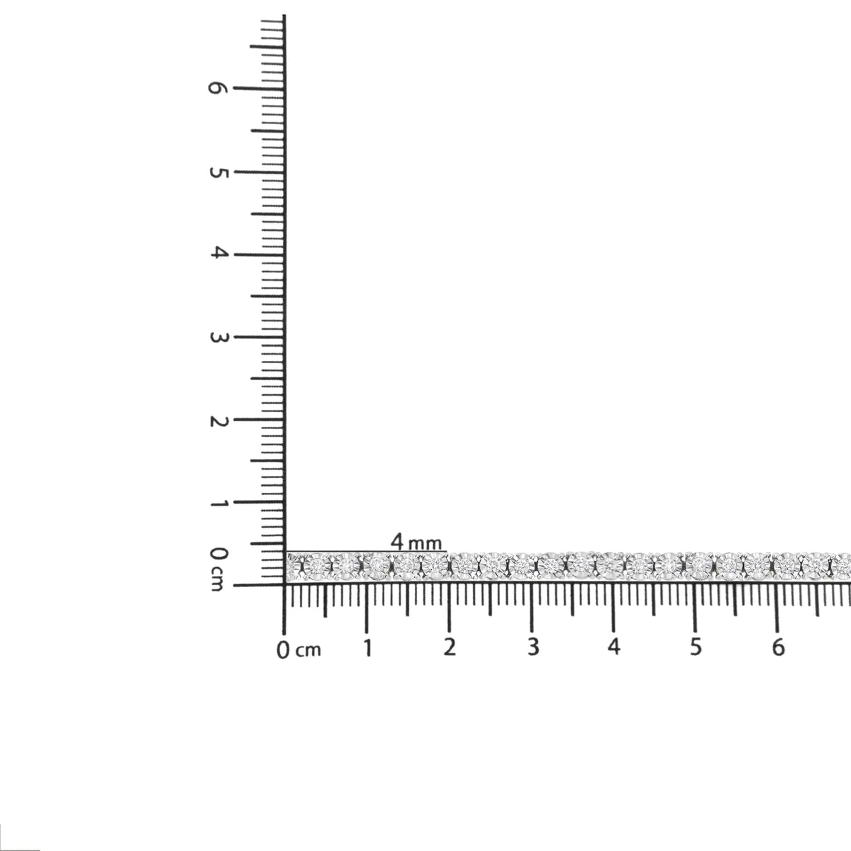 .925 Sterling Silver Lab Grown Diamond Illusion-Set Miracle Plate Tennis Bracelet - 7.25&quot; Inches