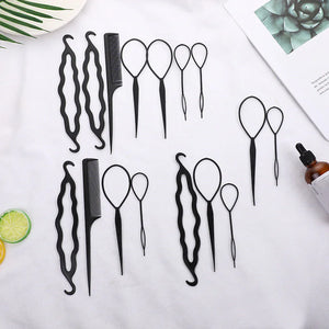 Braided Hair Travel Suit, Hair Disc, Hair Comb, Hair Extension Needle, Pattern Hairdressing Tool Rieworkes