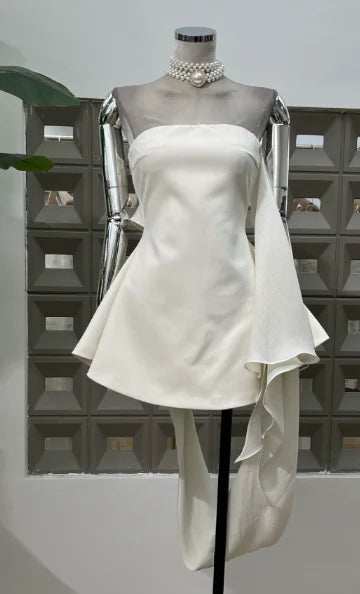 Ribbon Tube Mini Dress