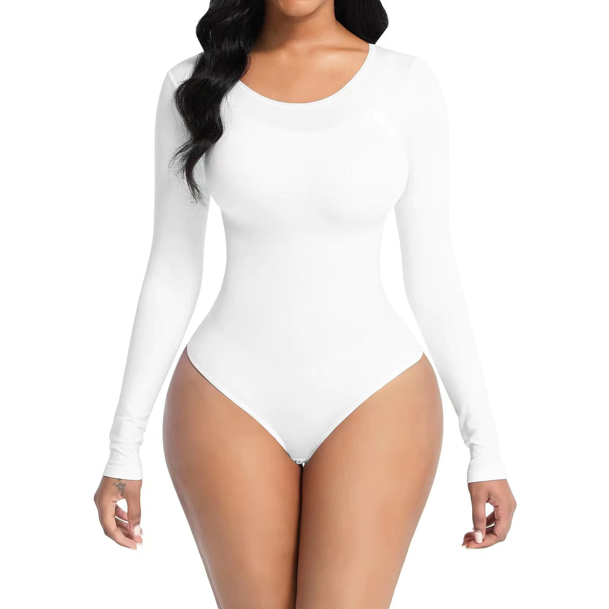 Long-Sleeved Seamless Bodysuit Jumpsuit Rieworkes