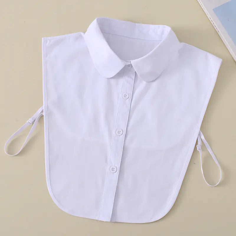 2023 Women&#39;s White Shirt Faux Collar Accessory