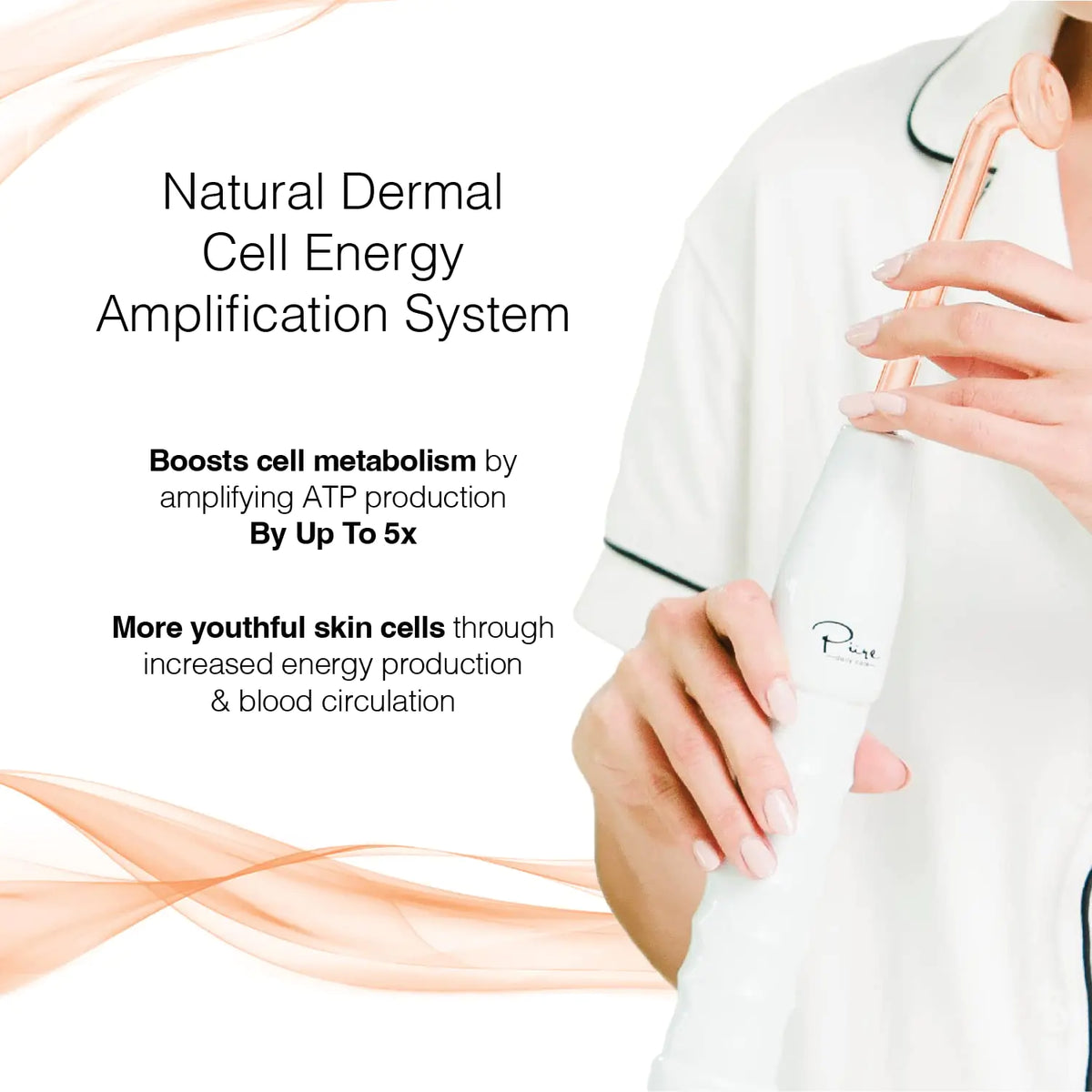 NuDerma Portable Handheld Skin Therapy Wand Machine w/Neon – Anti-Aging - Skin Tightening - Wrinkle Reducing - Dark Circles – Clarifying - Hair &amp; Scalp Stimulator