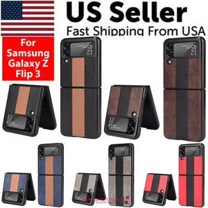 For Samsung Galaxy Z Flip 3 5G Slim Folding Leather Shockproof Phone Case Cover Rieworkes