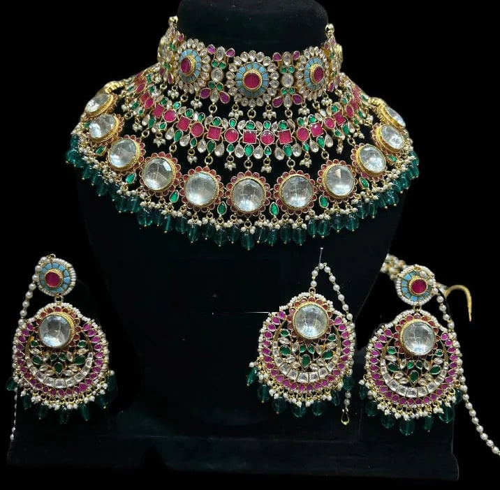 Alloy Gold-plated Multicolor Jewel Set