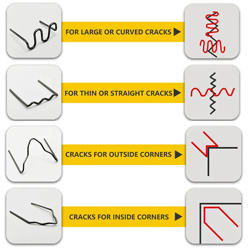 Hot Stapler Car Bumper Fender Fairing Welder Gun Plastic Repair Kit +600 Staples Rieworkes