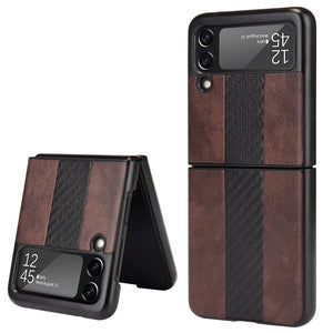 For Samsung Galaxy Z Flip 3 5G Slim Folding Leather Shockproof Phone Case Cover Rieworkes