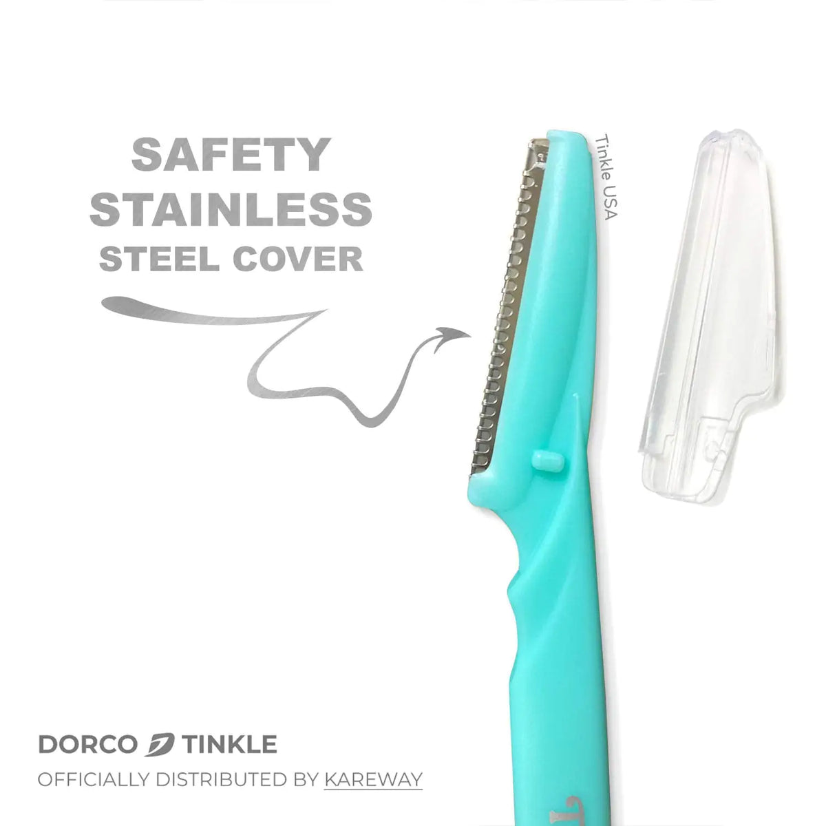 Dorco Tinkle Eyebrow Razors | 3-Pack Precision Dermaplane Tools | Safe &amp; Easy Facial Hair Removal | Ideal for Spa Days &amp; Beauty Gift Sets 1pk
