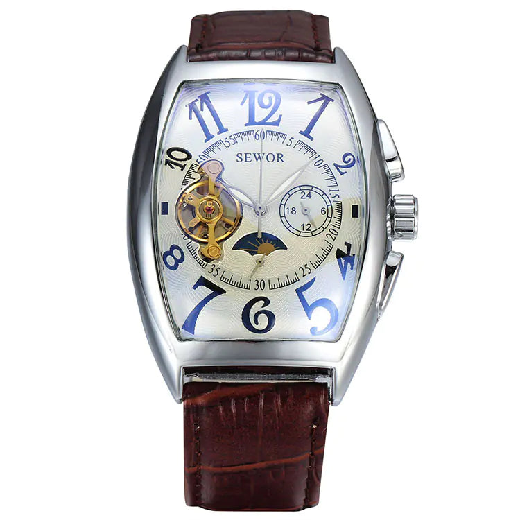 Men's Tourbillon Automatic Mechanical Watch with Skeleton Design Mimarta