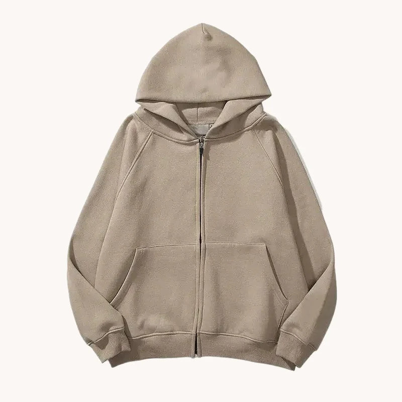 Plain Zip-Up Hoodie Rieworkes