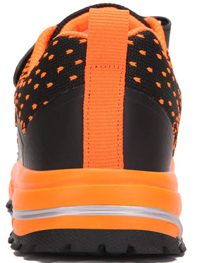 KUBUA Kids Sneakers for Boys Girls Running Tennis Shoes Lightweight Breathable Sport Athletic 4 Big Kid Black Orange Rieworkes