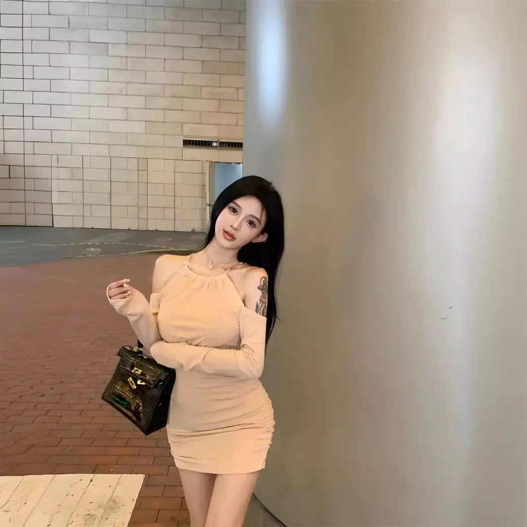 2020 Autumn New Women&#39;s Dress with Long Sleeves