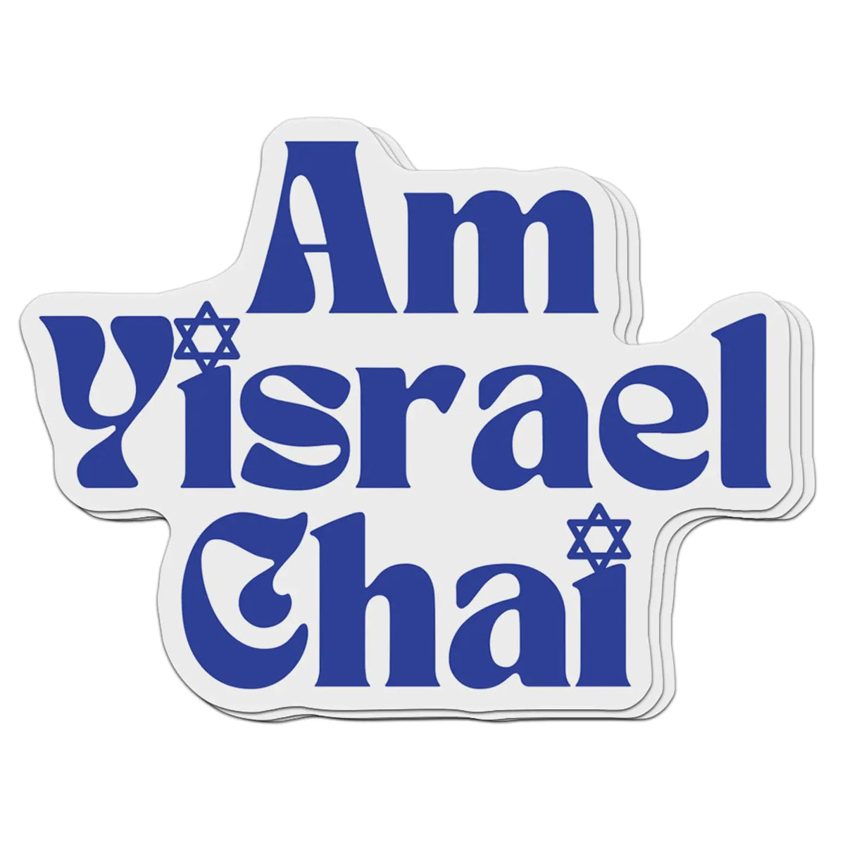 (Pack 3 Stickers) Am Yisrael Chai Sticker Jewish Judaism Hanukkah Decor Gift Proud Israel Waterproof Decal Stickers for Phone Water Bottles Car Laptop 2&quot;
