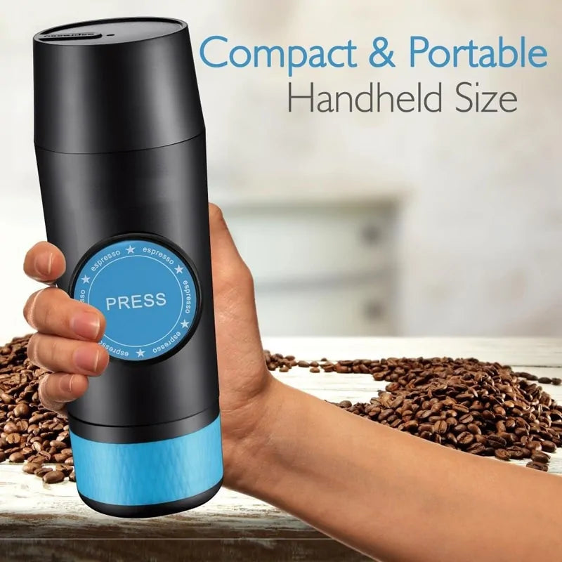 2 in 1 Capsule &amp; Ground Mini Espresso Portable Coffee Maker