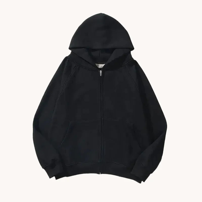 Plain Zip-Up Hoodie Rieworkes