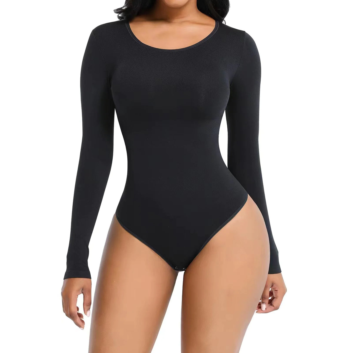 Long-Sleeved Seamless Bodysuit Jumpsuit Rieworkes