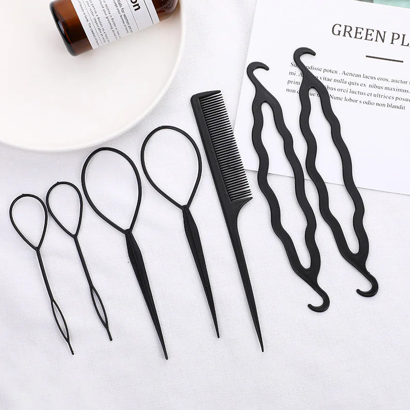 Braided Hair Travel Suit, Hair Disc, Hair Comb, Hair Extension Needle, Pattern Hairdressing Tool Rieworkes