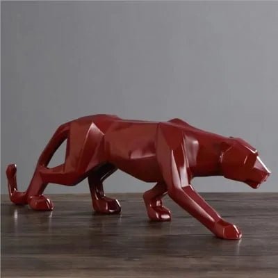 Abstract Resin Leopard Statue: Modern Home Office Decoration Gift - Rieworkes