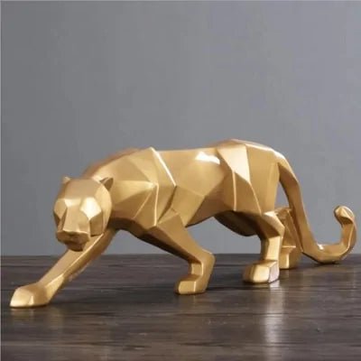 Abstract Resin Leopard Statue: Modern Home Office Decoration Gift - Rieworkes
