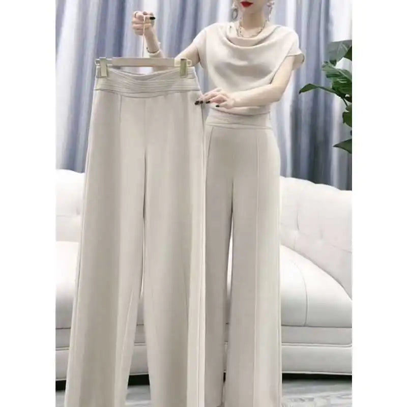 2023 Women&#39;s Casual Wide-Leg Skirt Set for Summer