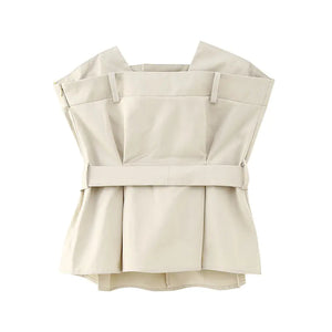 2023 Summer Y2K Chic Ruffled Top and Skirt Set