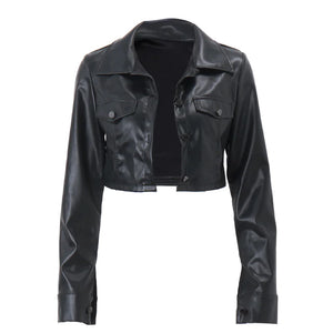 Leather Cropped Jacket