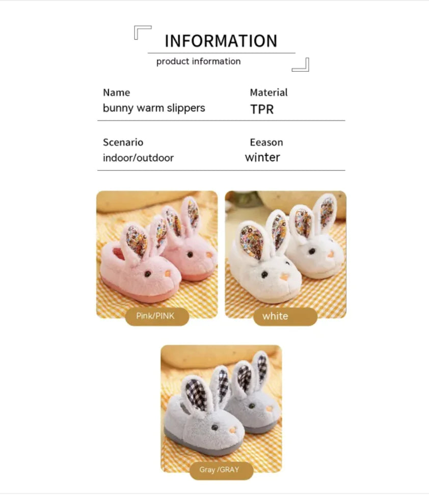 Cozy Fluffy Cotton Indoor Winter Shoes for Kids Rieworkes