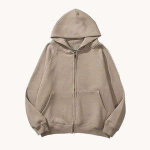 Plain Zip-Up Hoodie Rieworkes
