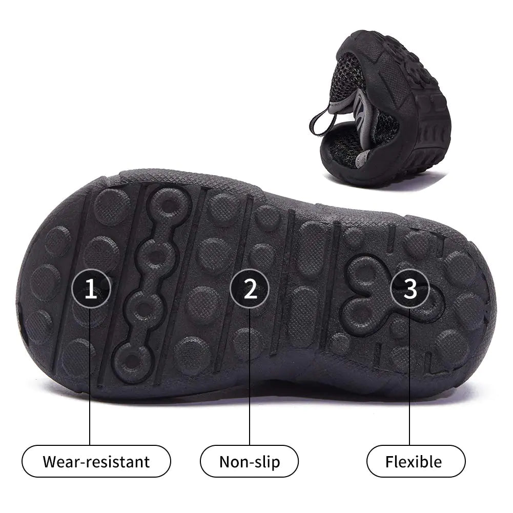 GUBARUN Toddler Boys Girls Sneakers Kids Lightweight Tennis Shoes Breathable 11 Little Kid Black/Grey Rieworkes