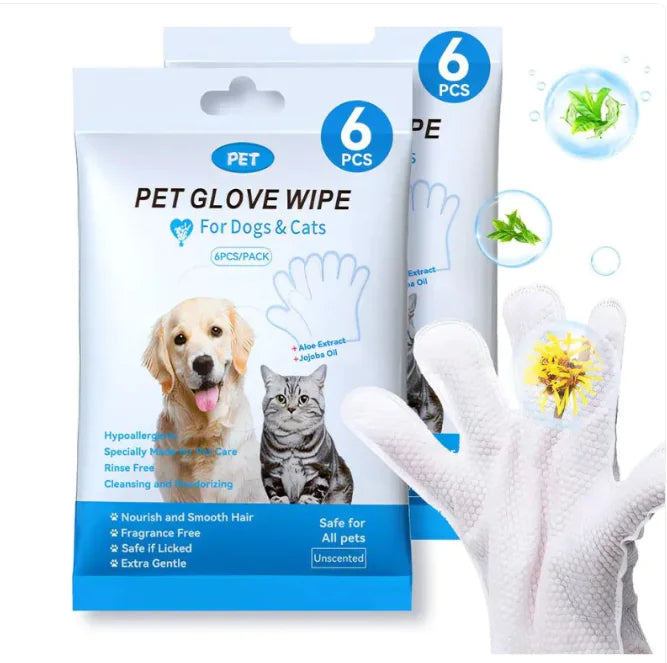 Pet Cleaning Gloves &amp; Wipes Mimarta