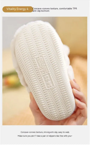 Cozy Fluffy Cotton Indoor Winter Shoes for Kids Rieworkes
