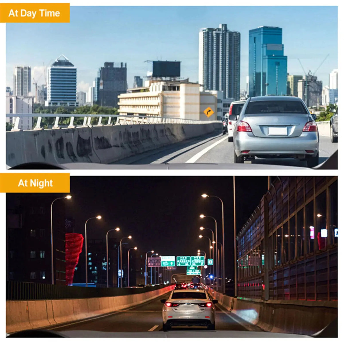 Car Dual Lens Dash Cam HD 1080P Front/Rear/Inside Video Recorder Camera G-Sensor Rieworkes