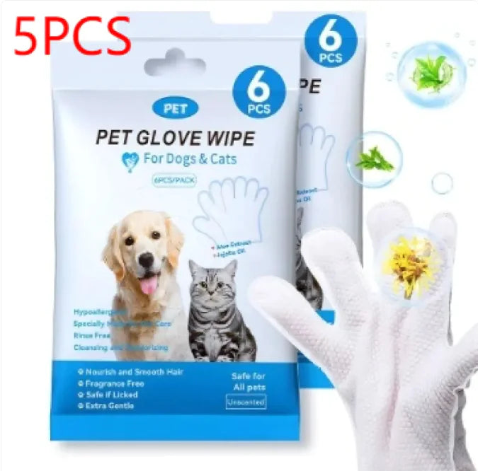 Pet Cleaning Gloves &amp; Wipes Mimarta