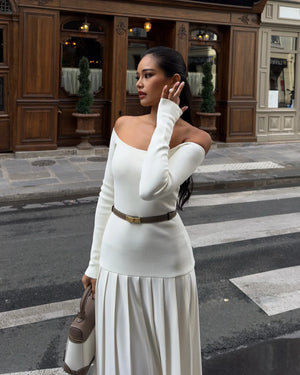 Elegant Retro Split Dress Mimarta