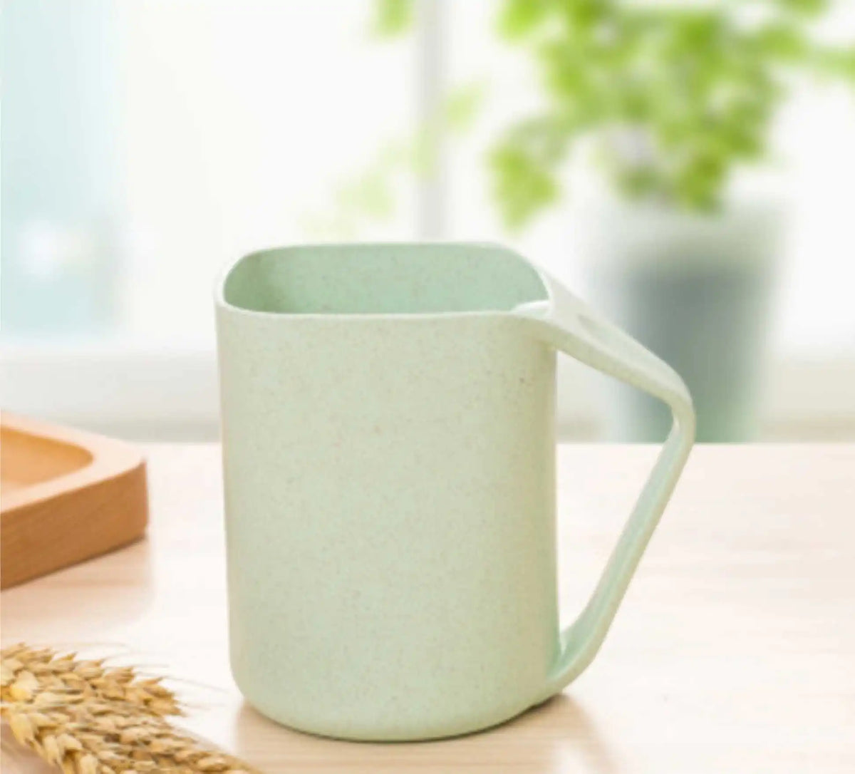 Wheat Square Mouth Oblique Toothbrush Cup