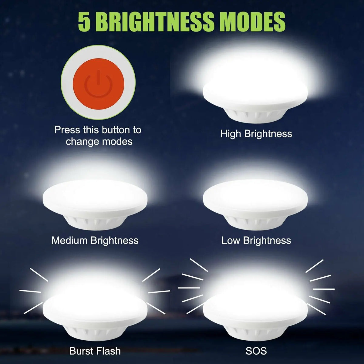 Rechargeable 60 LED Outdoor Camping Tent Light USB &amp; Solar Lantern Hiking Lamp Rieworkes