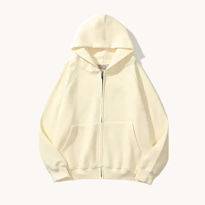 Plain Zip-Up Hoodie Rieworkes
