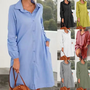 Long Sleeve Solid Color Cardigan and Skirt Set for Women